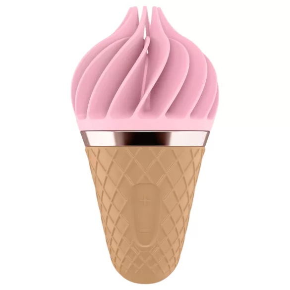 Satisfyer Sweet Treat - aku kliitorivibraator, pöörlev - roosa-pruun
