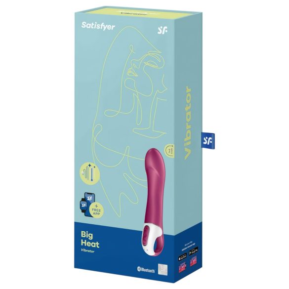 Satisfyer Big Heat - G-punkti vibraator - akuga, soojenev - punane