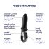 Satisfyer Kuum Kirg - intelligentne soojendav anaalvibraator (must)