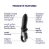 Satisfyer Hot Passion - soojenev anal vibraator - must