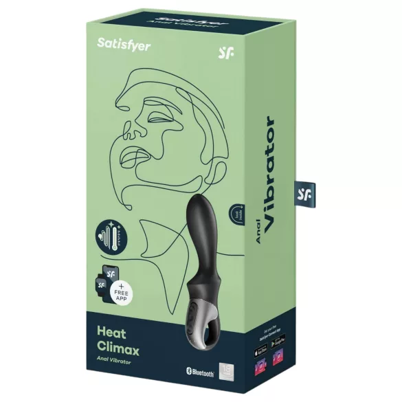 Satisfyer Heat Climax - rakendusega juhitav soojendusega anaalvibraator (must)