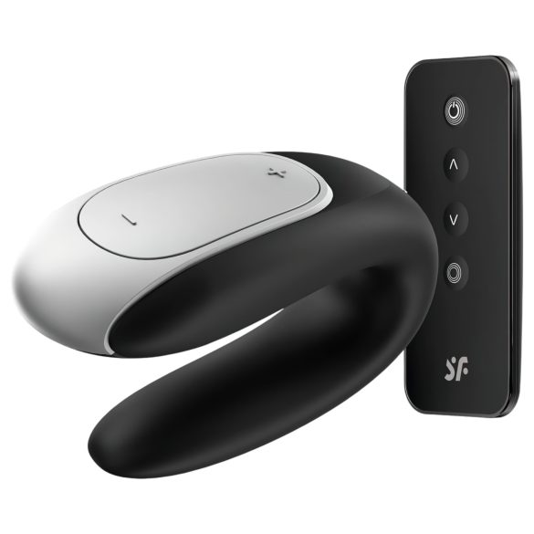 Satisfyer Double Fun - nutikas, veekindel paarivibraator (must)