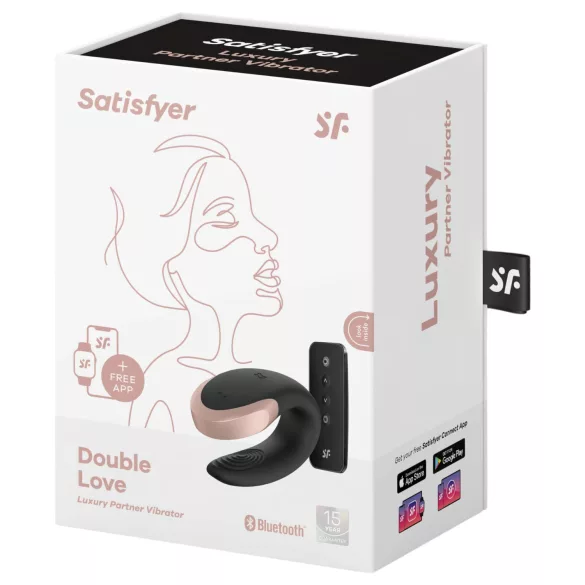 Satisfyer Double Love - paaridele mõeldud vibraator - nutikas, juhtmevaba - must