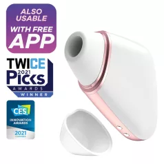   Satisfyer Love Triangle - rakendusega juhitav õhulainetega kliitoristimulaator (valge)