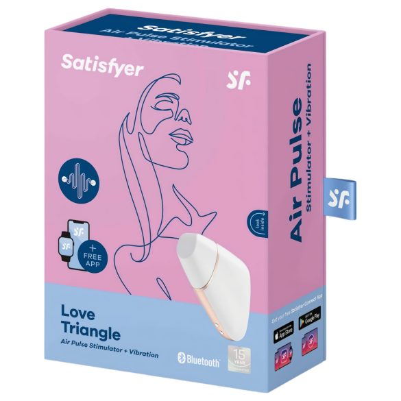 Satisfyer Love Triangle - nutikas õhulainetega kliitoristimulaator - valge