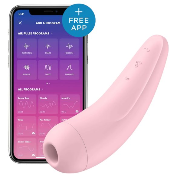 Satisfyer Curvy 2+ - nutikas õhulainega kliitoristimulaator (roosa)