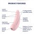 Satisfyer Curvy 2+ - nutikas õhulainega kliitoristimulaator (roosa)