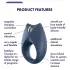 Satisfyer Royal One - vibreeriv nutikas peenisekumm - sinine