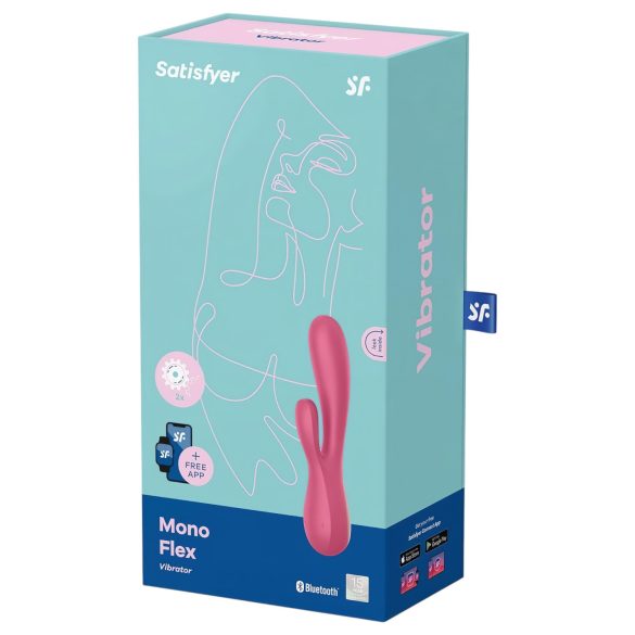 Satisfyer Mono Flex - vee- ja nutikindel vibreeriv vibraator - punane