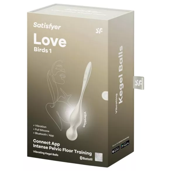 Satisfyer Love Birds 1 - nutika vibraatoriga geishakuulid - valge