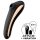 Satisfyer Dual Kiss - laetav vagiina- ja kliitorivibraator (must)