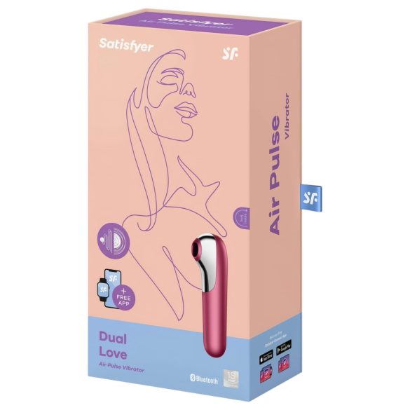 Satisfyer Dual Love - nutikas tupe- ja kliitorivibraator - punane
