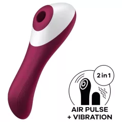   Satisfyer Dual Crush - aku tupe- ja kliitorivibraator - punane