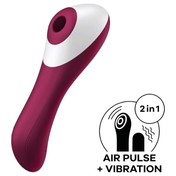 Satisfyer Dual Crush - aku tupe- ja kliitorivibraator - punane