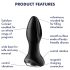 Satisfyer Rotator Plug 2 - helmestega anaalvibraator (must)