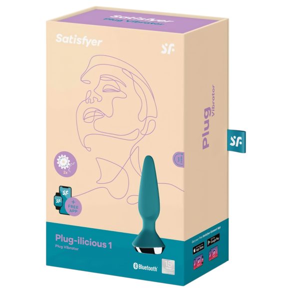 Satisfyer Plug-ilicious 1 - nutikas anaaltapp vibraatoriga - roheline