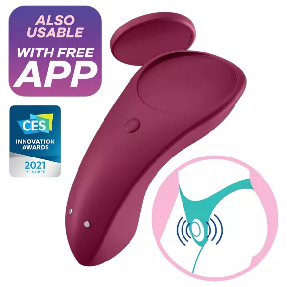 Satisfyer Sexy Secret - rakendusega juhitav vibraatoriga aluspüks (punane)