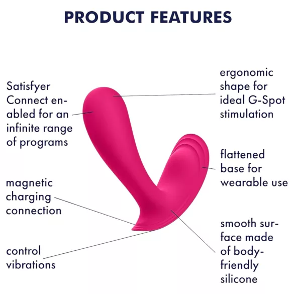 Satisfyer Top Secret - rakendusega juhitav vibraator (roosa)