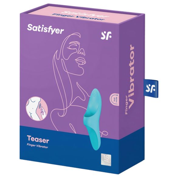 Satisfyer Teaser - veekindel sõrmevibraator - laetav - türkiissinine