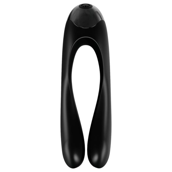 Satisfyer Candy Cane - aku, veekindel kaheharuline vibraator (must)
