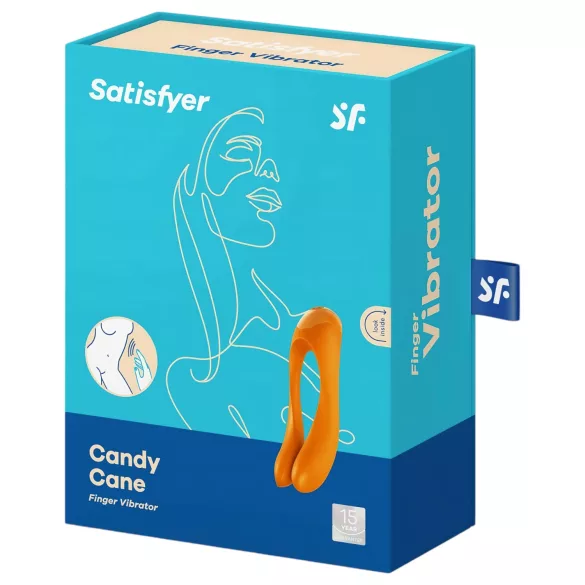 Satisfyer Candy Cane - veekindel kaheharuline aku vibraator - oranž