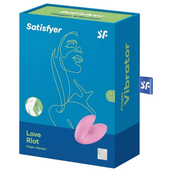 Satisfyer Love Riot - akuga, veekindel sõrmevibraator (roosa)