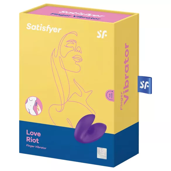 Satisfyer Love Riot - aku ujutisega veekindel sõrmevibraator - lilla