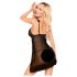 Penthouse Pärast Päikeseloojangut - läbipaistev babydoll ja stringid (must) - L/XL