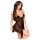 Penthouse Sweet Beast - babydoll komplekt - must - roosimustriga - M/L
