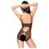 Penthouse Turned On - avatud pitsiline bodi (must) - M/L