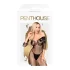 Penthouse High Profil - läbipaistev lilleline catsuit - must - XL