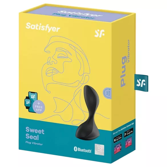 Satisfyer Sweet Seal - rakenduse juhitav anaalvibraator (must)
