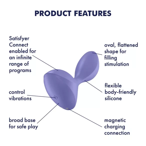 Satisfyer Sweet Seal - rakendusega juhitav anaalvibraator (lilla)