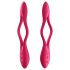 Satisfyer Elastic Joy - laetav, paindlik paarivibraator (punane)