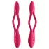 Satisfyer Elastic Joy - akuga, paindlik paarivibraator (punane)