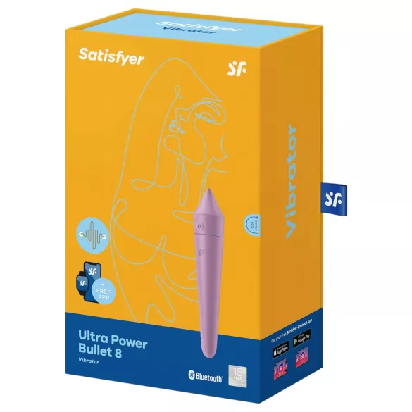 Satisfyer Ultra Power Bullet 8 - veekindel vibraator - lilla