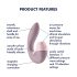 Satisfyer Supernova - taaskasutatav õhulainete 2in1 vibraator (roosa)