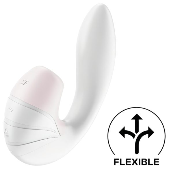 Satisfyer Supernova - akuga õhulainega 2-ühes vibraator (valge)