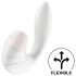 Satisfyer Supernova - akuga õhulainega 2-ühes vibraator (valge)