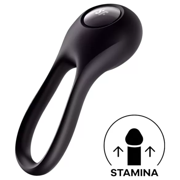 Satisfyer Majestic Duo - vibraatoriga veekindel laetav peeniserõngas - must