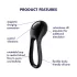 Satisfyer Majestic Duo - vibraatoriga veekindel laetav peeniserõngas - must