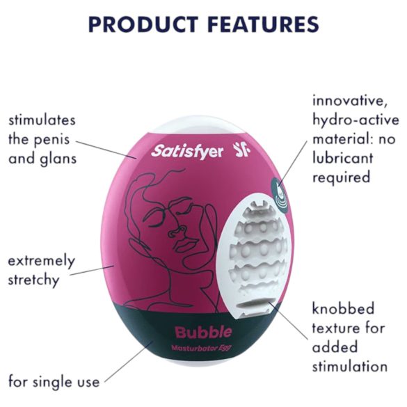 Satisfyer Egg Bubble - masturbaator muna meestele - 1 tk