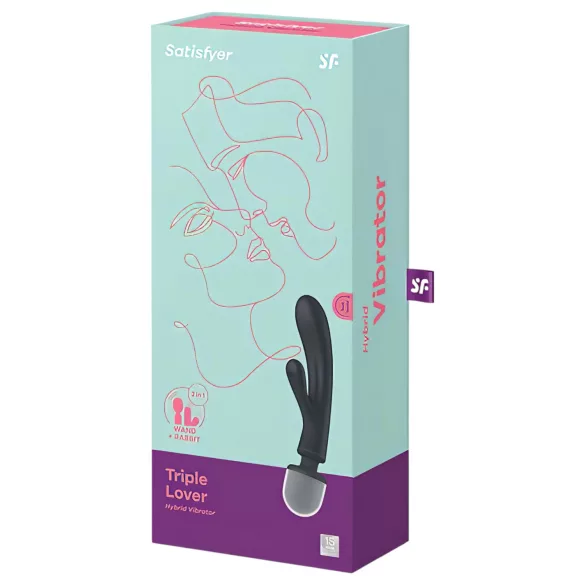 Satisfyer Triple Lover - G-punkti ja kliitori vibraator - hõbedane