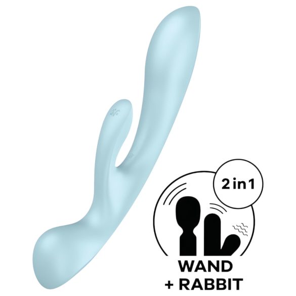 Satisfyer Triple Oh - aku vibraator kliitorivarrega - sinine