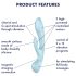 Satisfyer Triple Oh - akutoitega kliitorivibraator käepidemega (sinine)