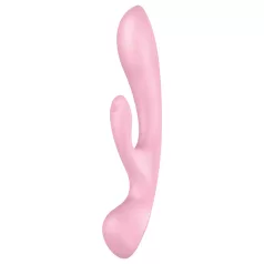   Satisfyer Triple Oh - kliitorivibraator akuga, varrega - roosa