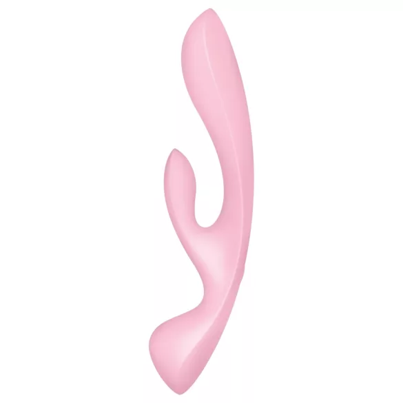 Satisfyer Triple Oh - kliitorivibraator akuga, varrega - roosa