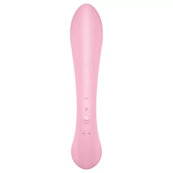 Satisfyer Triple Oh - kliitorivibraator akuga, varrega - roosa