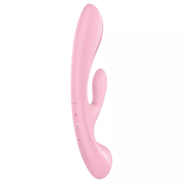Satisfyer Triple Oh - kliitorivibraator akuga, varrega - roosa