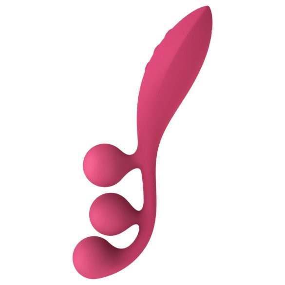 Satisfyer Tri Ball 1 - laetav, multifunktsionaalne vibraator (punane)